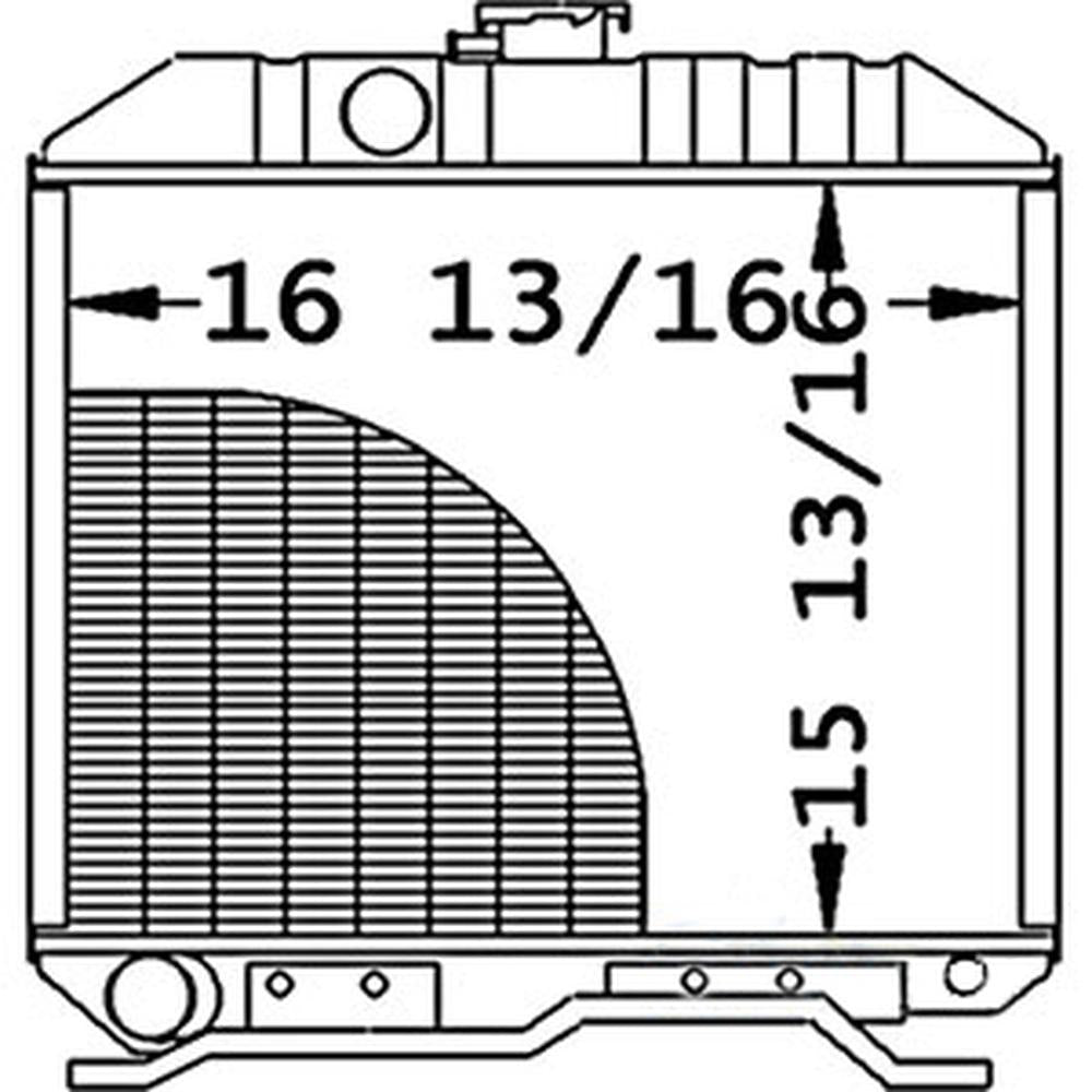 Radiator Fits Kubota L3250 L2850 17355-72060