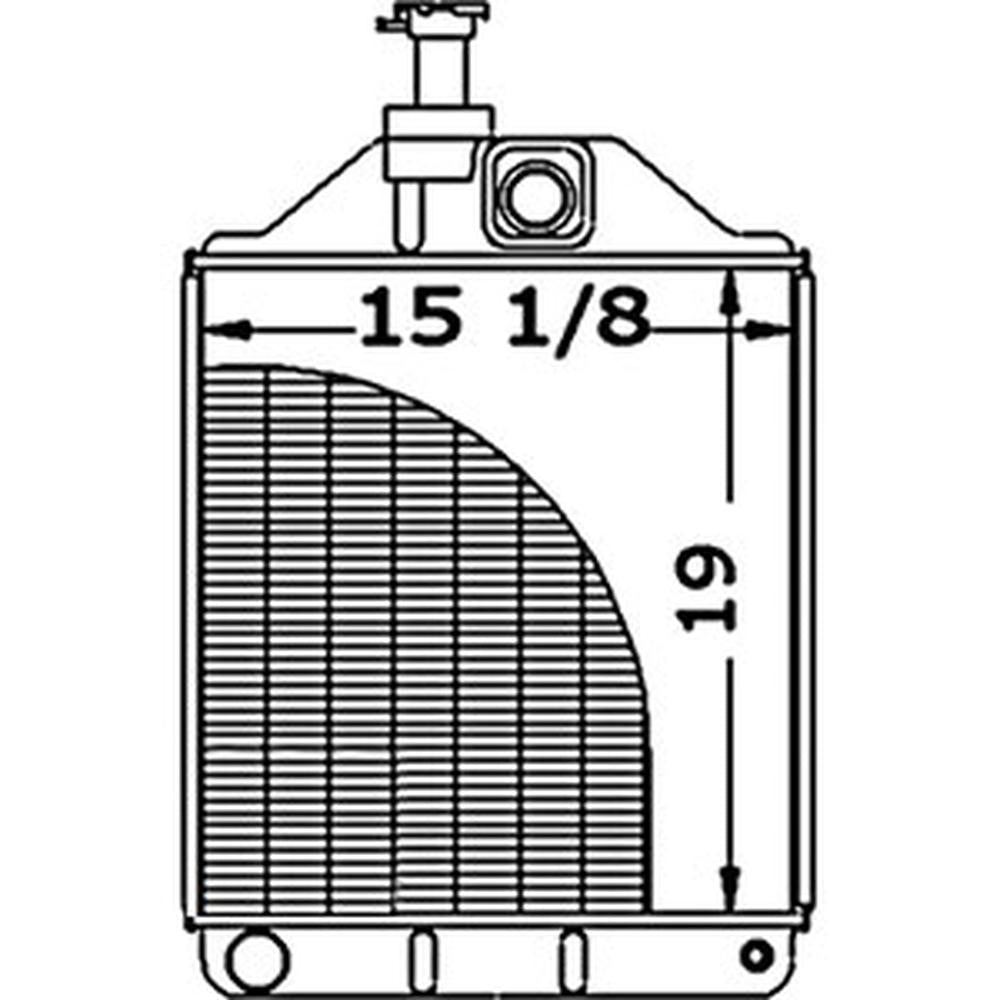 1876608M3 New Tractor Radiator Fits Massey Ferguson 575 3 Rows of Tubes