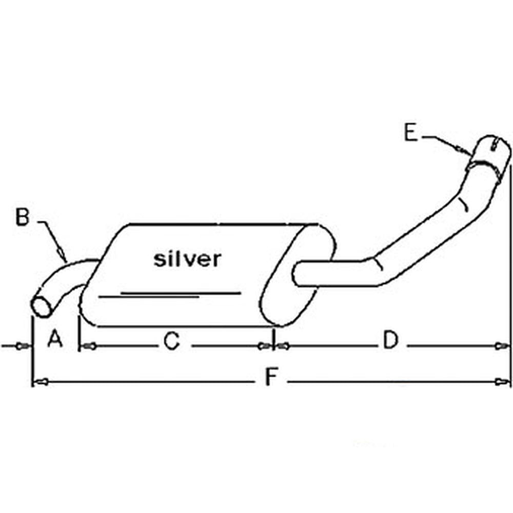 3047572R93 Muffler Fits Case-IH Tractor Models B414 I-424 I-2424