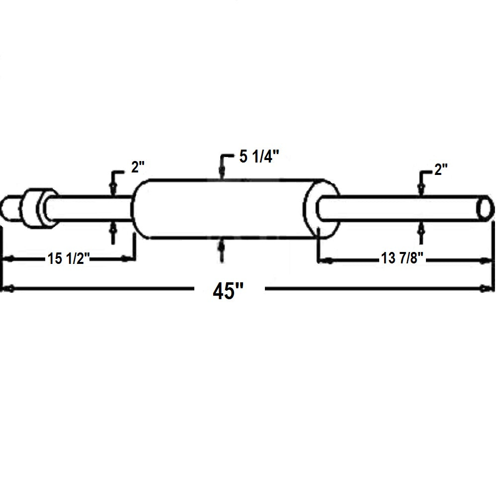 New Muffler Fits Ford/New Holland 2100 2110 3 Cyl Tractor 81817063 C7NN5230R