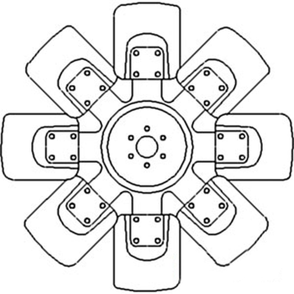 Fits John Deere Parts FAN 8 BLADE AR85893 4640, 4840