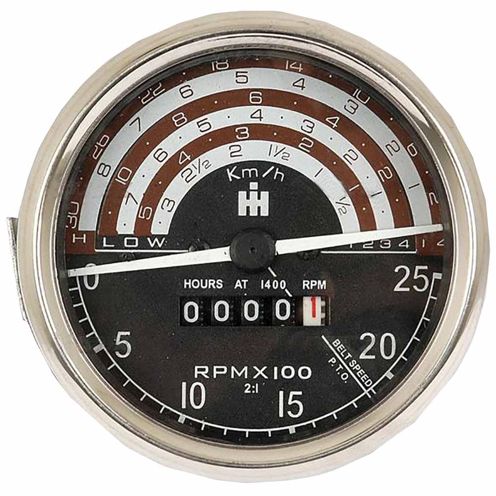 TACHOMETER KPH Fits International IH B250 B275 B414 276 354 434 444 80mm M12X