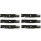 6 Pack of Iron Mower Blade Set Fits John Deere Ztrak New Commercial