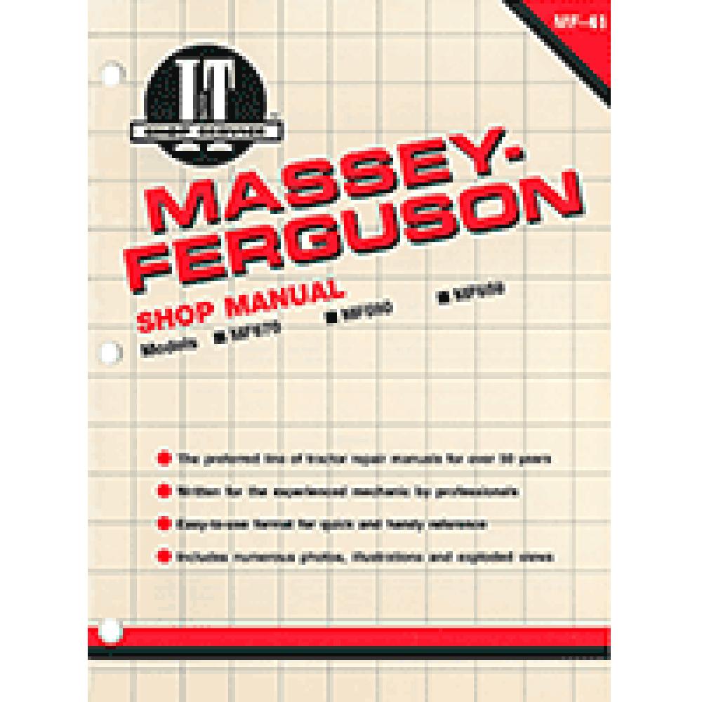 I&T Shop Manual MF-41 Shop Manual Fits Massey Ferguson 670 690 698