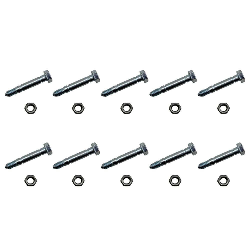 (10) SHEAR PINS & BOLTS for Snapper 13865 7091550 91550 Snowthrowers Snowblowers