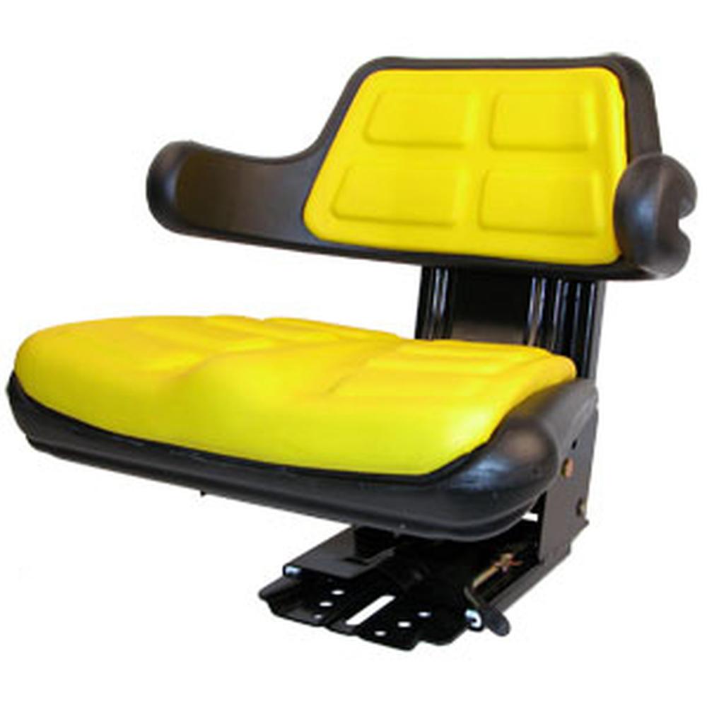 Yellow Seat w/ Adjust Angle Base Tracks/Suspension Fits John Deere Tractor